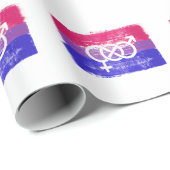 GESCHILDERDE BISEKSUELE SYMBOOL PRIDE VLAG CADEAUPAPIER (Rol Hoek)