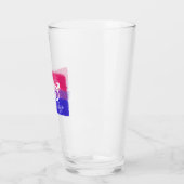 GESCHILDERDE BISEKSUELE SYMBOOL PRIDE VLAG GLAS (Links)