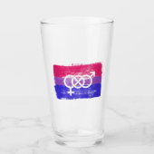 GESCHILDERDE BISEKSUELE SYMBOOL PRIDE VLAG GLAS (Voorkant)