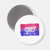 GESCHILDERDE BISEKSUELE SYMBOOL PRIDE VLAG MAGNEET (Voorkant / Achterkant)