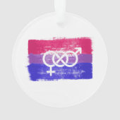 GESCHILDERDE BISEKSUELE SYMBOOL PRIDE VLAG ORNAMENT (achterkant)