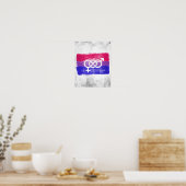 GESCHILDERDE BISEKSUELE SYMBOOL PRIDE VLAG POSTER (Keuken)