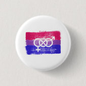 GESCHILDERDE BISEKSUELE SYMBOOL PRIDE VLAG RONDE BUTTON 3,2 CM (Voorkant)