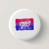 GESCHILDERDE BISEKSUELE SYMBOOL PRIDE VLAG RONDE BUTTON 3,2 CM (Voorkant)