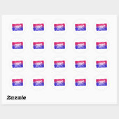 GESCHILDERDE BISEKSUELE SYMBOOL PRIDE VLAG RONDE STICKER (Vel)