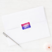 GESCHILDERDE BISEKSUELE SYMBOOL PRIDE VLAG RONDE STICKER (Envelop)