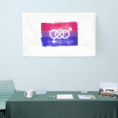 GESCHILDERDE BISEKSUELE SYMBOOL PRIDE VLAG SPANDOEK (Beurs)