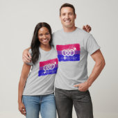GESCHILDERDE BISEKSUELE SYMBOOL PRIDE VLAG T-SHIRT (Unisex)