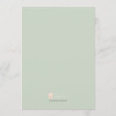 Geschilderde bladeren en aquarel boskonijnen menu (Achterkant)