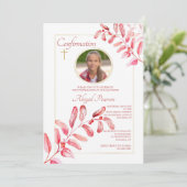 Geschilderde Bladeren Foto Uitnodiging (Staand voorkant)