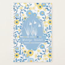 Geschilderde blauwe en gele aangepaste monogramnaa