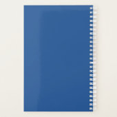 Geschilderde blauwe en gele aangepaste monogramnaa planner (Achterkant)