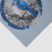 Geschilderde blauwe gaai DBL Tissuepapier (Detail)