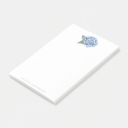 Geschilderde Blauwe Hortensia Bloei Persoonlijk Post-it® Notes (Schuin)