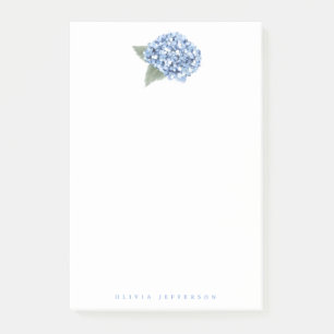 Geschilderde Blauwe Hydrangea Bloom Gepersonalisee Post-it® Notes