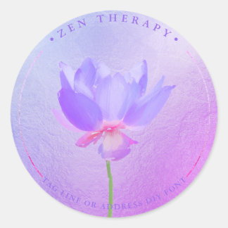 Geschilderde Blauwe Lotus Paarse Ombre stickers