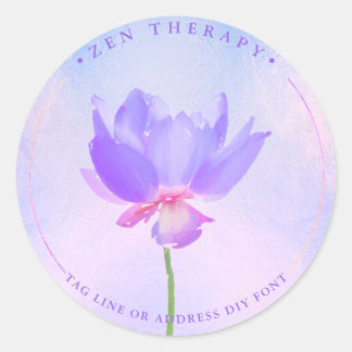 Geschilderde Blauwe Lotus Paarse Ombre stickers