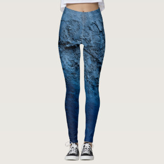 Geschilderde blauwe muur leggings