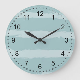 Geschilderde blauwe strepen grote klok