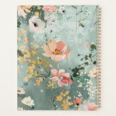 Geschilderde bloem gepersonaliseerd planner (Achterkant)