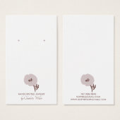 geschilderde bloem oorbel display Kaart (Voorkant /achterkant)