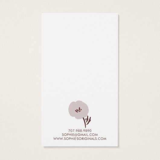 geschilderde bloem oorbel display Kaart (Achterkant)