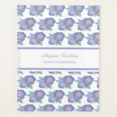 Geschilderde Bloem Paarse Patroon Weekplanner Planner (Voorkant)