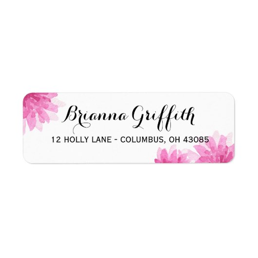 Geschilderde bloemen | ADRESETIKETTEN Etiket (Voorkant)