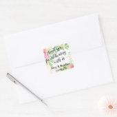 Geschilderde bloemen Bedankt voor het vieren met o Vierkante Sticker (Envelop)