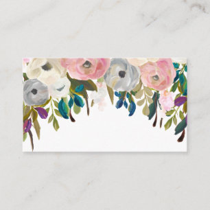 Geschilderde Bloemen Blank Trouwtafel Plaats Kaart Plaatskaartje