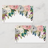 Geschilderde Bloemen Blank Trouwtafel Plaats Kaart Plaatskaartje (Voorkant / Achterkant)