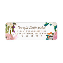 geschilderde bloemen bloemen retour adres labels i