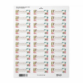 geschilderde bloemen bloemen retour adres labels i (Full Sheet)