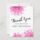 Geschilderde Bloemen | Bruidsdouche Bedankt (Voorkant)