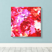 Geschilderde Bloemen Canvas Afdruk (Insitu (Houten vloer))