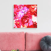 Geschilderde Bloemen Canvas Afdruk (Insitu (Woonkamer))