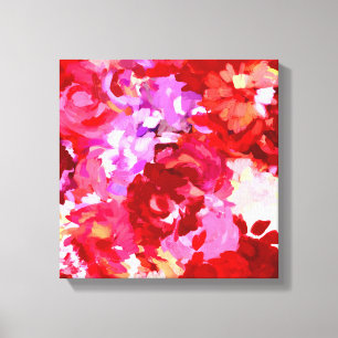 Geschilderde Bloemen Canvas Afdruk