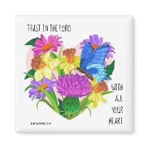 Geschilderde bloemen in het hart Verse van Proverb