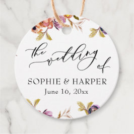 Geschilderde bloemen Luxe kalligrafie De bruiloft Bedankjes Labels