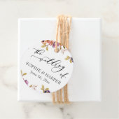 Geschilderde bloemen Luxe kalligrafie De bruiloft  Bedankjes Labels (In situ)