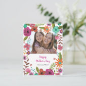 Geschilderde Bloemen Moederdag Kaart (Staand voorkant)