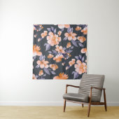 Geschilderde Bloemen Naadloos Achtergrond Wandkleed (In situ)