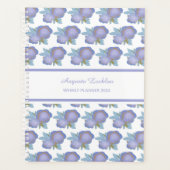Geschilderde Bloemen Paarse Patroon Weekplanner Planner (Voorkant)