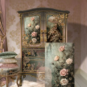 Geschilderde Bloemen Romantische Rozen Dusty Kleur Tissuepapier