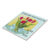 Geschilderde bloemen (tulpen) w vers van Romans 12 Tegeltje (Zijkant)