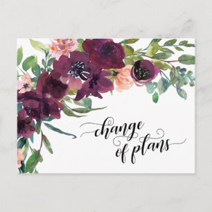 Geschilderde Bloemen Verandering van Plannen Uitge Briefkaart
