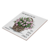 Geschilderde bloemen, vers van Isaiah 40:31 Tegeltje (Zijkant)