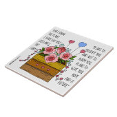 Geschilderde bloemen, vers van Jeremiah 29:11 Tegeltje (Zijkant)