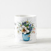 Geschilderde bloemen, vers van psalm 118:24 koffiemok (Center)