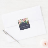 Geschilderde Bloemen  Zakelijke Stickers (Envelop)